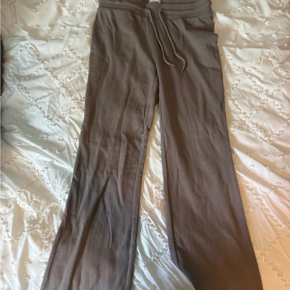 Aritzia Sunday Best Taupe Track Pants